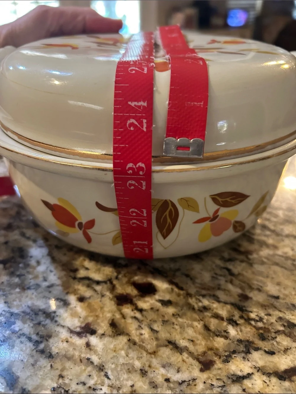 Vintage Hall’s Jewel Tea Autumn Leaf Collection-Covered Casserole Dish